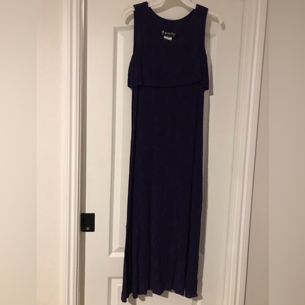 All That Jazz purple, ankle-length dress; size 9/10.